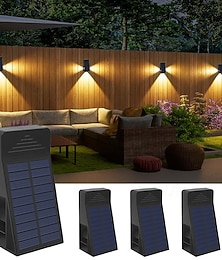 economico -2 luci solari da parete – alta luminosità, impermeabili, luminose su 3 lati, decorazione per giardini, ville, cortili, recinzioni, portici
