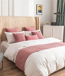 billiga -Sänglöpare sängsjaal sammet dekorativ sängsjaal för hem hotell sängöverdrag sjalar skydd modern solid sänglöpare för foten av säng hem sovrum sängklädesdekoration