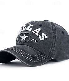 billiga -Herr Basebollkeps Solhatt Trucker Hat Svart Vin Bomull Broderad Mode Ledigt Dagligen Helgen Bokstav Enfärgad / vanlig färg Justerbara Solskyddskräm Andningsfunktion