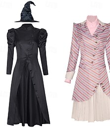halpa -noita Glinda Mekot Cosplay-Asut Asut Walpurgin yö Cosplay Elokuva-cosplay for Naisten Aikuisten Karnevaali Naamiaiset Mardi Gras Suoritus Juhla Näyttämö