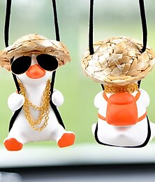 abordables -Starfire mignon gypse balançoire canard anime pendentif auto rétroviseur ornements cadeau d'anniversaire couple accessoire voiture parfum accessoire voiture