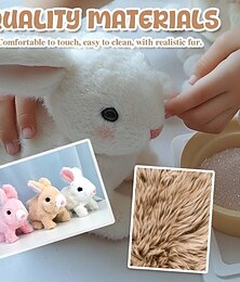 abordables -mon jouet lapin réaliste, décoration de Pâques de lapin interactif cadeau de lapin réaliste pour les enfants - sautant, tressaillant et secouant les oreilles, jouet lapin réaliste lapin, lapin réaliste bunbi