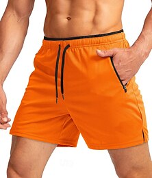 voordelige -Voor heren Actieve korte broek Sweat short Korte broek Zomer korte broeken Zak Trekkoord Elastische taille Effen Comfort Korte Buitensporten Dagelijks Uitgaan Modieus Casual Zwart Leger Groen
