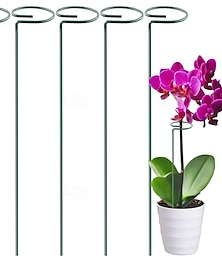 abordables -5 paquetes de estacas de metal para soporte de plantas, estacas para plantas de flores, aro de soporte para plantas de un solo tallo, jaulas de soporte para plantas en macetas, tomates, rosas,