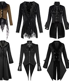 levne -Retro Punk a gotika Steampunk Kabát Maškarní Smoking Upír Morový doktor Krajka Dámské předvečer Všech svatých Karneval Plesová maškaráda Párty předvečer Všech svatých Dospělé Kabát