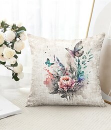 economico -Copripiumino decorativo rustico floreale 1PC morbido cuscino quadrato per divano fodera per cuscino per camera da letto/salone
