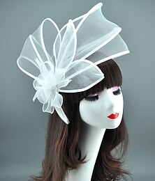 abordables -Coiffe Tulle Mariage Élégante Avec Ribbons Coiffe Accessoires Fascinateurs Robe de jour de course