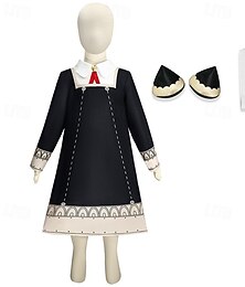 preiswerte -Inspiriert von Anya Forger, Anime-Cosplay-Kostüme, japanische Cosplay-Anzüge, langärmliges Kleid, Socken, Kopfbedeckung für Mädchen.