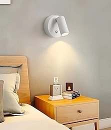 preiswerte -dreifarbiger dimmbarer LED-Strahler, 360° drehbar, Touch-Steuerung, magnetische Wandhalterung, ideal für Schlafzimmer, Wohnzimmer, Treppen und Schränke