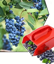 olcso -bogyószedő, bogyószedők és gereblyék fém fésűvel és ergonomikus fogantyúval a könnyebb bogyószedésért, áfonya gereblye kanál áfonyához, vörösáfonyához és bogyóhoz