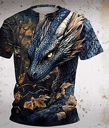 economico -Da ragazzo 3D Pop art Dinosauro maglietta T-shirt Manica corta Estate Primavera Di tendenza Essenziale Bambino 4-12 anni Girocollo Esterno Informale Giornaliero Standard