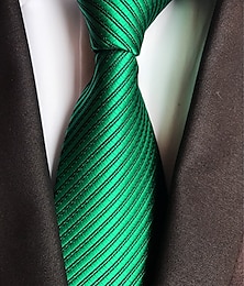 abordables -Corbata de satén a rayas para hombre, una variedad de colores para satisfacer diferentes necesidades de combinación, adecuada para negocios, bodas y eventos formales, corbata elegante y de moda.