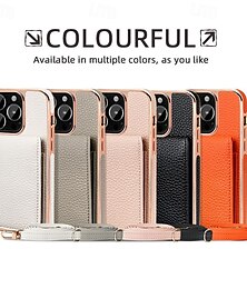 economico -telefono Custodia Per iPhone16 iPhone 16 Pro iPhone 16 Pro Max iPhone 15 iPhone 15 Pro Max iPhone 14 Pro Max Plus iPhone 13 Pro Max Per retro Con supporto A calamita con cordino Retrò Placcatura