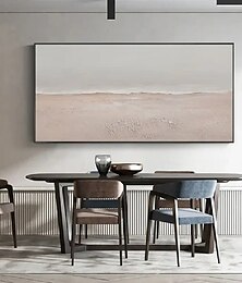 billiga -stor rosa vit abstrakt oljemålning med handgjord havsvåg havslandskapsmålning vid stranden modernt kontorskonstverk för vardagsrummets väggdekoration