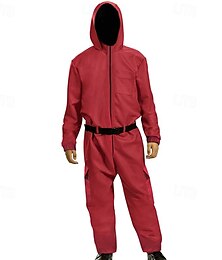 abordables -garde rouge Combinaison Homme Femme Cosplay de Film Costumes à thème de cinéma et de télévision Halloween Carnaval Utilisation Soirée