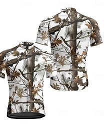 abordables -Hombre Maillot de Ciclismo Manga Corta Bicicleta Camiseta Maillot con 3 bolsillos traseros MTB Bicicleta Montaña Transpirable Secado rápido Diseño Anatómico Capilaridad Negro Blanco Gris Graphic
