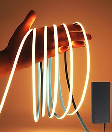economico -Striscia LED COB 24V 4-10M ultra stretta 5mm 3000K 4000K 6000K nastro LED cri90 nessuna area scura dimmerabile flessibile e tagliabile nastro LED adatto per interni natale hotel casa decorazione