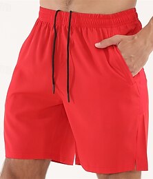رخيصةأون -رجالي شورت رياضي شورتات شورت للجري جيب رباط مرونة الخصر سهل راحة سريع جاف باختصار رياضة في الهواء الطلق مناسب للبس اليومي مناسب للخارج موضة كاجوال أسود أحمر مرن نسبياً