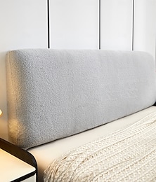 preiswerte -Samt Bett Kopfteil Abdeckung Twin Voll Königin Kalifornien König Stärke Verdickte Bett Kopf Abdeckung einfarbige Staubdichte Kopfteil Slipcover Schutz für Schlafzimmer Dekor