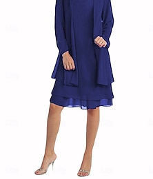 ieftine -Pentru femei Rochii Midi Rochie casual Elegant Casual Potrivire Largă Lungime Manșon 3/4 Stil Nautic Roz Deschis Negru Roșu Vin Bleumarin Vară Primăvară Toamnă