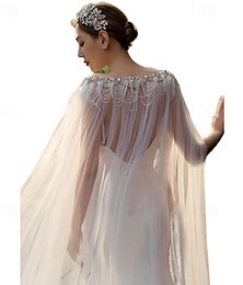 economico -mantelle da sposa con strass, scialle, coprispalle, perle, giacche da sposa, bolero flapper, coprispalle