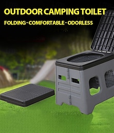 economico -1 pz WC pieghevole per auto con borsa per il trasporto - WC portatile da viaggio per il campeggio &escursionismo - salvaspazio &conveniente
