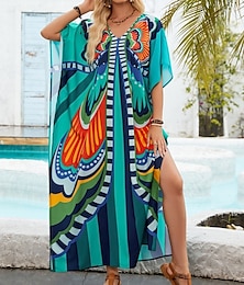 abordables -Femme Maillots de Bain Vêtement couvrant Robe de Bain Maillot de bain Vacances Tenues de plage Papillon manche longue Maillots de bain