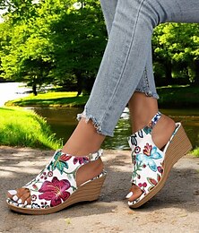 olcso -virágmintás slingback ékszandál nőknek – élénk és stílusos szandál szabadtéri rendezvényekre, ideális a hétköznapi nyári divathoz
