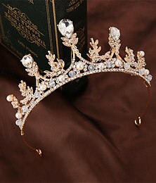 economico -Bambino Da ragazza Corona da damigella Tiara Dolce Feste Compleanno Tinta unica Metallo Argento Oro