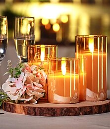 economico -3 pezzi di luci di candela a LED senza fiamma con telecomando - a batteria, bianco caldo, natale, matrimonio &decorazioni per feste