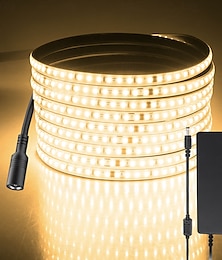 economico -striscia luminosa a led impermeabile per esterni ip67 3-12 metri 3000k luce calda dc24v dimmerabile nastro led in silicone illuminazione ad alta densità 120led 8w/m adatta per decorazione di pareti