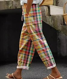 economico -Set da Donna 2 Pezzi Pantaloni Pantaloni Moda Lunghezza Completa Vita Media Stampa a Strati Micro-elastico Casual Quotidiana Buff Estate Vestibilità Regolare