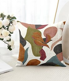 abordables -Peinture fleur Coussins décoratifs Housse 1PC Doux coussin carré Housse de coussin de canapé Housse de coussin pour chambre Salon Sofa Chaise