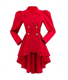 levne -Punk a gotika Středověké Renesanční Kabát Cosplay kostým Trenčkot Gotická dívka Maškarní kostým Dámské Steampunk předvečer Všech svatých Karneval Plesová maškaráda Denní nošení Dospělé Kabát