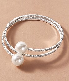 billige -Dame Armbånd Fancy Dyrebar Elegant Stilfull Legering Armbånd Smykker Sølv Til Fest