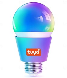 זול -נורות חכמות rgb a19 e27 10w, alexa  & תואם ל-google home, נורת LED מחליפה צבע tuya bluetooth wifi