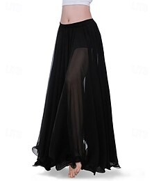 abordables -jupe de danse du ventre pour femme robe de danse en mousseline de soie vêtements de photo de famille robe longue fluide costume d'halloween cadeau
