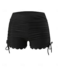 abordables -Femme Maillots de Bain Caleçon extensible Maillot de bain Taille haute Vacances Tenues de plage Couleur unie Sans Manches Maillots de bain