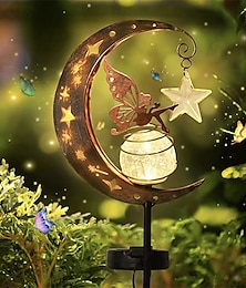 economico -luci solari da giardino esterne – sole &luci solari a led a fiamma lunare, lampade da prato in ferro retrò per la decorazione di vialetti, cortili e patii