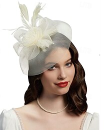 economico -cappelli da festa del tè per donne copricapo anni '50 con velo fiore cocktail matrimonio chiesa kentucky derby cappello