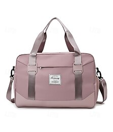 abordables -sac de voyage pour femme avec compartiment à chaussures – sac fourre-tout de week-end imperméable de grande capacité pour la salle de sport, le sport et les voyages d'une nuitcouleur vin noir rose