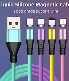 Недорогие -USB-кабель типа C Кабель молнии Micro USB кабель USB A на Lightning/микро/USB C 2.4 A Кабель для зарядки Магнитный Жидкий силикагель Назначение iPad Samsung Xiaomi Аксессуар для мобильных телефонов
