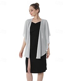 billige -chiffon kveldssjal skjerf bryllup sjal og sjal for kvinner fest brudekjole ved spesielle anledninger kjoler