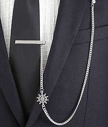 preiswerte -silberne Krawattenkette für Herren mit nautischem Schiffssteuerrad-Design – elegantes und stilvolles Krawattennadel-Accessoire für Hochzeiten, geschäftliche und formelle Anlässe