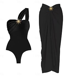 abordables -Femme Maillots de Bain Une pièce Monokini Maillot de bain Dos Nu Contrôle du Ventre Taille haute Mince Vacances Tenues de plage Couleur unie Sans Bretelles Sans Manches Maillots de bain