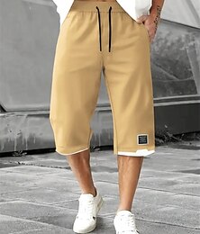 ieftine -Bărbați Pantaloni scurți de vară pantaloni scurți capri Pantaloni scurți casual Buzunar Cordon Talie elastică Simplu Confort Respirabil Lungime gambă În aer liber Vacanță Sport Casual Negru Verde