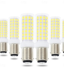 olcso -ba15d led kukorica izzók 6w 220v szabályozható dupla bajonett talp medálokhoz, mennyezeti ventilátorokhoz, varrógéphez 2/6db