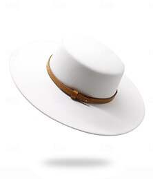 economico -Cappelli Cappello Bowler  Cloche in Tessuto di Cotone Matrimonio Elegante Vintage con Copricapo allacciato Cappelli Abito per il Giorno delle Corse