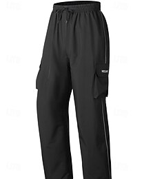 cheap -WOSAWE Men's Cycling Pants Bike Pants Bike Pants / Trousers Bottoms Relaxed Fit Sports Waterproof Reflective Strips Black Clothing Apparel Bike Wear