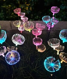voordelige -2 stuks buitenzonnevezel kwallen grond plug in licht binnenplaats tuin gazon pad bruiloft festival sfeer decoratieve licht